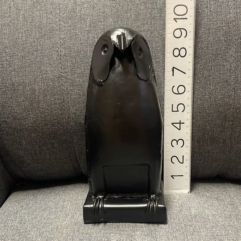 West Elm Black Metal Owl Statue